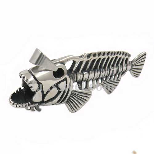 FSP17W65 Fish skeleton pendant - Click Image to Close